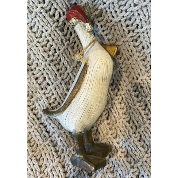 Set of 3 Antiqued Wood Look Geese for Christmas - Picture 6 of 7
